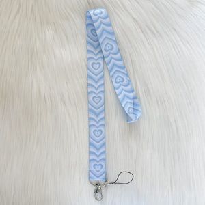 Blue heart lanyard